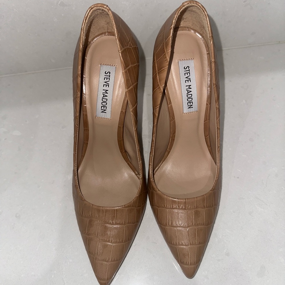 Steve Madden Prance-C Croco Print w/ Block Heel